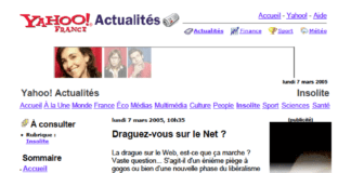 Yahoo! France – Actualités (mars 05) Article & lien Yahoo