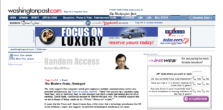 Interview et article Washington Post (25/04/05) Article Washington Post